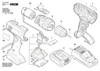 Bosch 3 601 JA8 900 Gsr 1080-Li Cordless Drill Driver 10.8 V / Eu Spare Parts